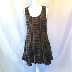 Vintage Dzhavael Couture Dress Brown Black S